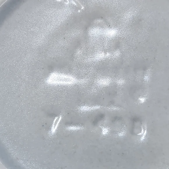 VTG *RARE* Mikasa Japan Stoneware Crock Set CREAMER & SWEETENER  Blue Typography - Picture 13 of 13